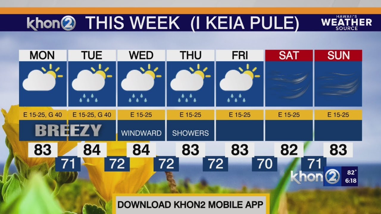 Trade winds to strengthen to breezy conditions - YouTube