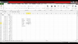 Statistics in Excel: Mean, Median, Mode, Range, Standard Deviation and Variance