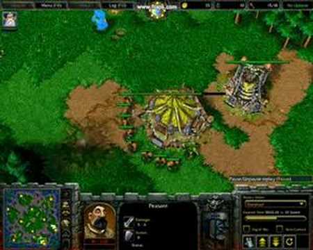 Warcraft 3 won only with peasants and one hero!