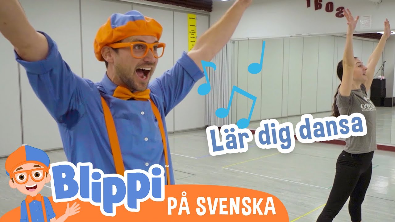 Blippi Svenska | Rör dig och dansa med Blippi - lär dig dansa | pedagogiska videor för barn