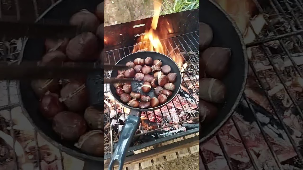 How to do chestnuts in the fire! 🔥🌰 🌰🔥