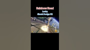 Lucky Shock Dodge X2 Rainbow Road Mario Kart 8 Deluxe #mariokart8deluxe