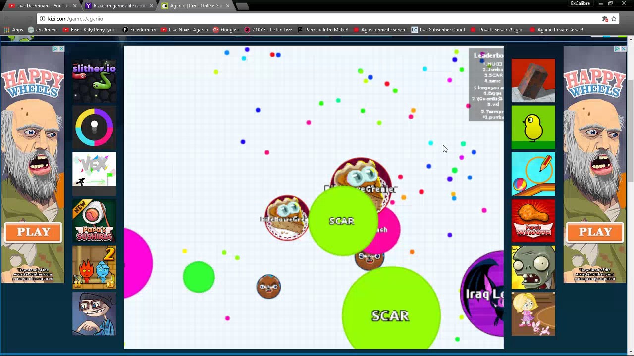 Riley Howe Grenier Live Stream Agar.io  