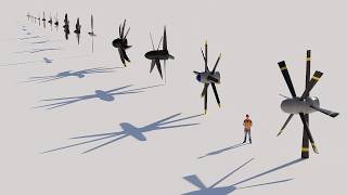 Airplane Propellers Size Comparison 3D