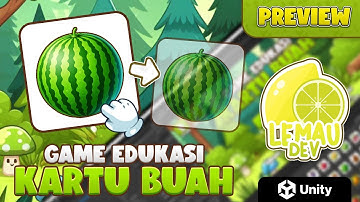 Preview Hasil Belajar Membuat Game Edukasi Kartu Buah Unity3D