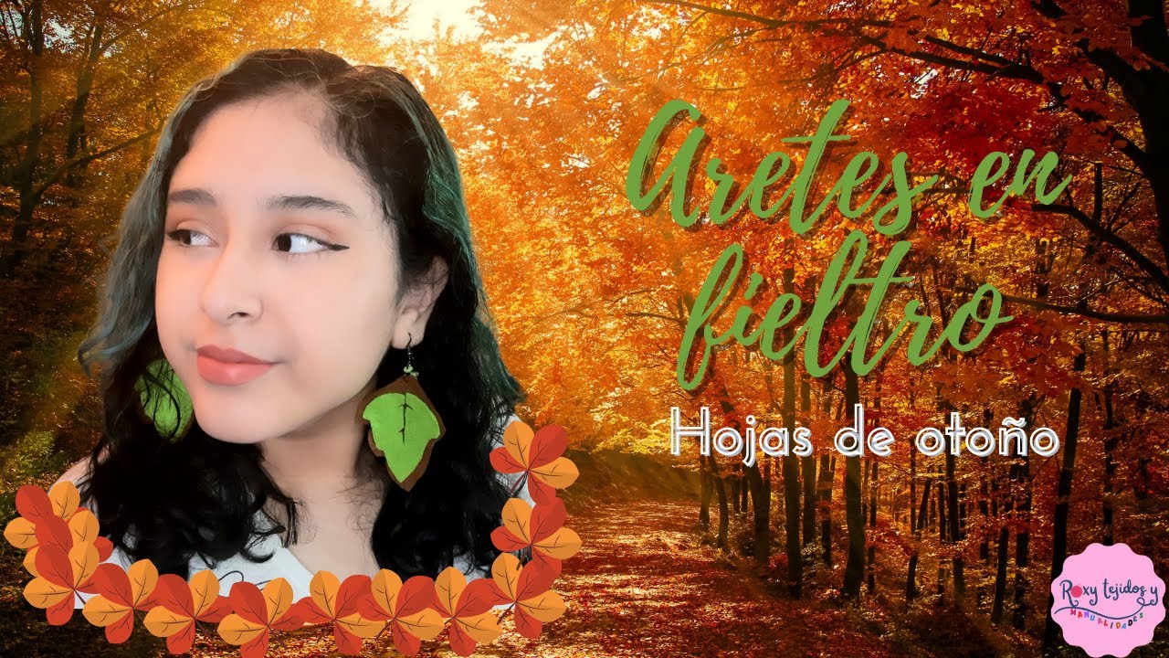 ARETES HOJAS DE OTOÑO EN FIELTRO / PAÑO LENCI