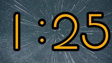 1 Minute and 25 Second Timer ⏰ | Bright big yellow numbers and relaxing background music