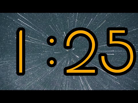 1 Minute and 25 Second Timer ⏰ | Bright big yellow numbers and relaxing background music