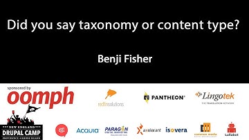 Did you say taxonomy or content type?