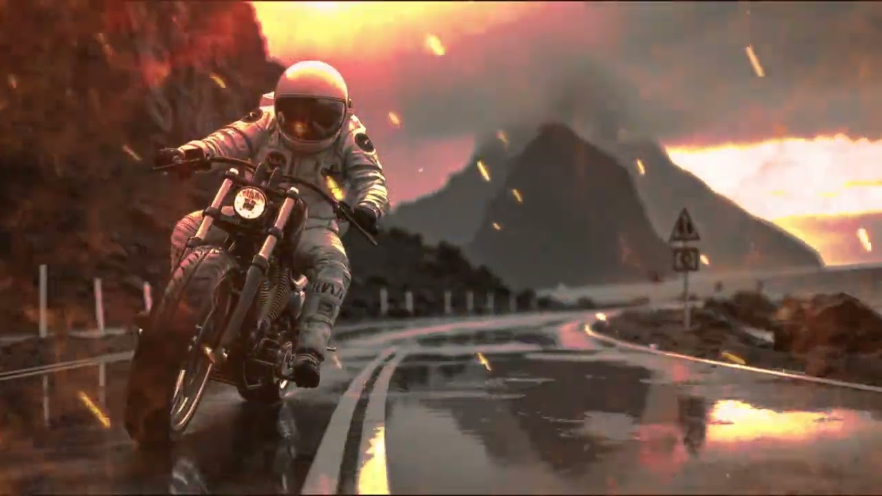 Ride into the Fire🔥 - Electro Solo 🎸 Motorcycle Ride !