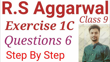 Number System | Class 9 Exercise 1C Questions 6 | R S Aggarwal | S K Gupta Classes
