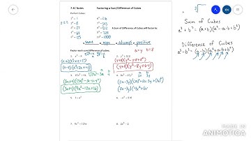 Algebra 2 Factor Sum or Difference of Cubes