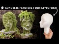 Cool  easy concrete head planter diy project