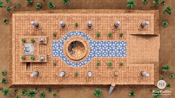 MapGuffin - Sandstone Throne - Animated Battlemap - Level 01