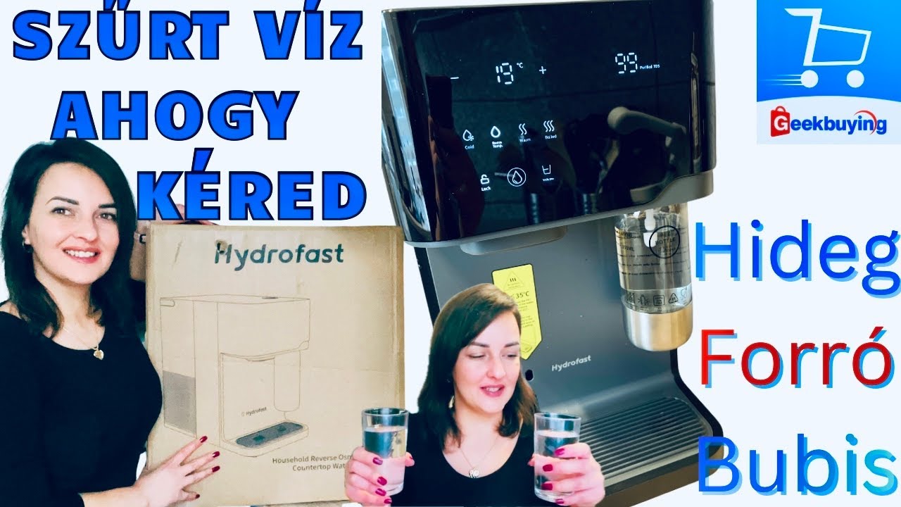 Beépítés nélküli víztisztító?! Hydrofast C300 RO teszt💧🚰