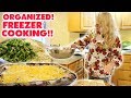 45 ORGANIZED LARGE FAMILY FREEZER MEALS IN 7 HOURS! Freezer Cooking Day // Jamerrill Stewart