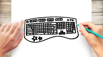 How to Draw Keyboard Step by Step