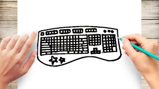 How to Draw Keyboard Step by Step