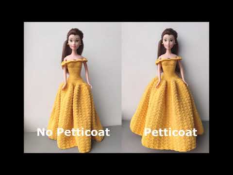 DIY - How to make Barbie Doll tulle underskirt (petticoat/ tutu skirt) - Barbie Clothes Tutorial