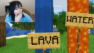 I trolled this Girl Streamer by SWAPPING Lava and Water Textures...
