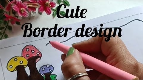 Cute border design 🍄 @rangallyritu  #frontpagedesign #easybordermuggulu #projectworkdesigns #easyart