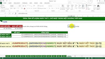 #TIP34: Tính số lượng ngày thứ 7, chủ nhật trong một khoảng thời gian
