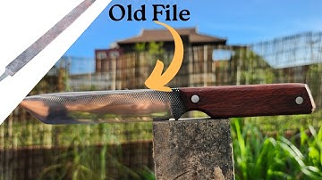 Making a very sharp knife out of an Old File (Minimal power tools)