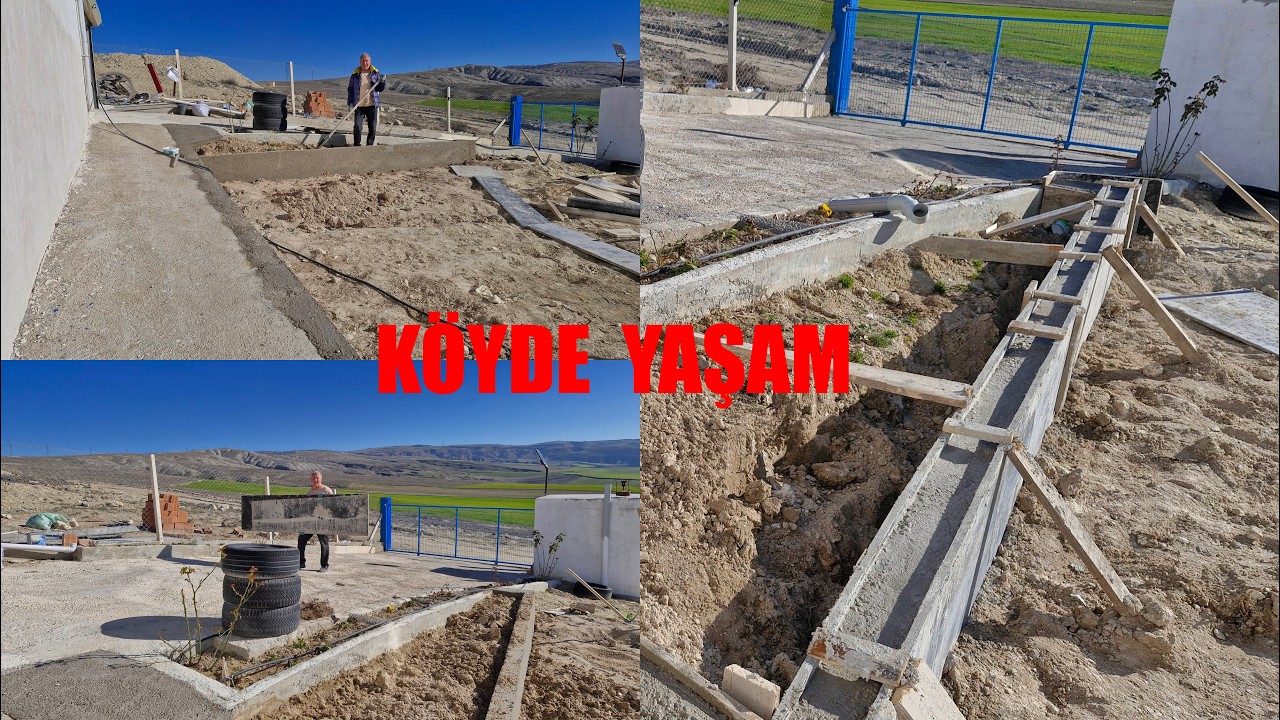 KÖYDE YAŞAM BAHÇE İŞLERİ ÇİÇEKLİĞİMİZ ÇOK GÜZEL OLUYOR