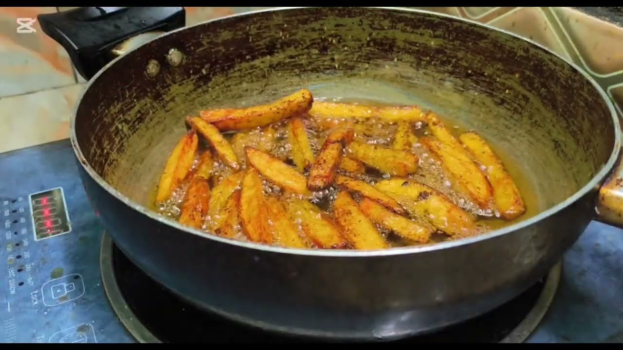 একটু ভিন্ন ভাবে আলু ভাজা করলাম ☺️potato fry 