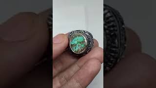 Natural Pirus Persia Hijau Lawas Urat Emas Gradasi - Ijo Jadul - Irani Turquoise