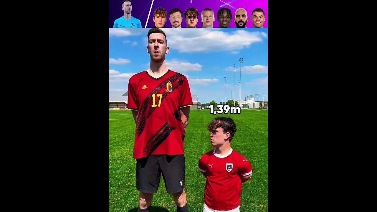 Footballers And Height😱☠️ #shorts #football #height #ronaldo #soccer