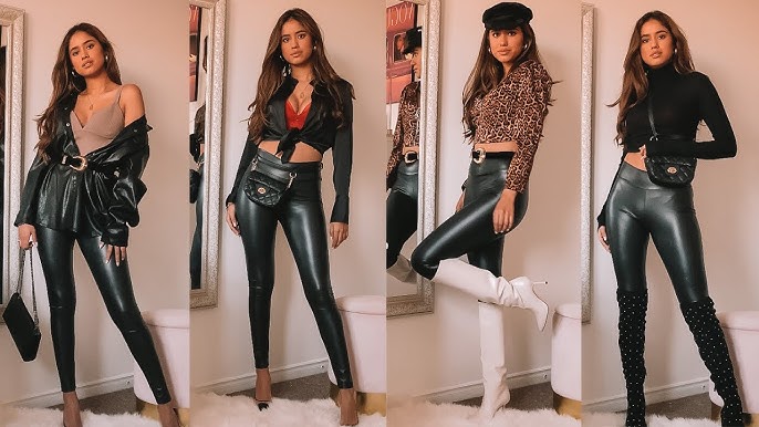 Black Leggings 44 Outfit Ideas For Women To Try Next Week 2020  Outfits  with leggings, Black leggings outfit, Black leather leggings