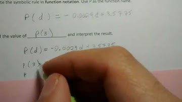 3.2 Video (4b) - Using function notation to find and interpret output values