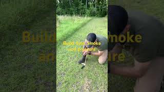 Floating Hands: Hand Drill friction fire demo.🔥
