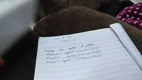 Solving 2018 Partnership formation from intermediate accounting Karachi board explained in Urdu