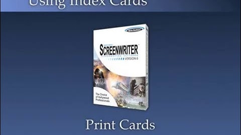 Using Index Cards: Print Index Cards 3/3