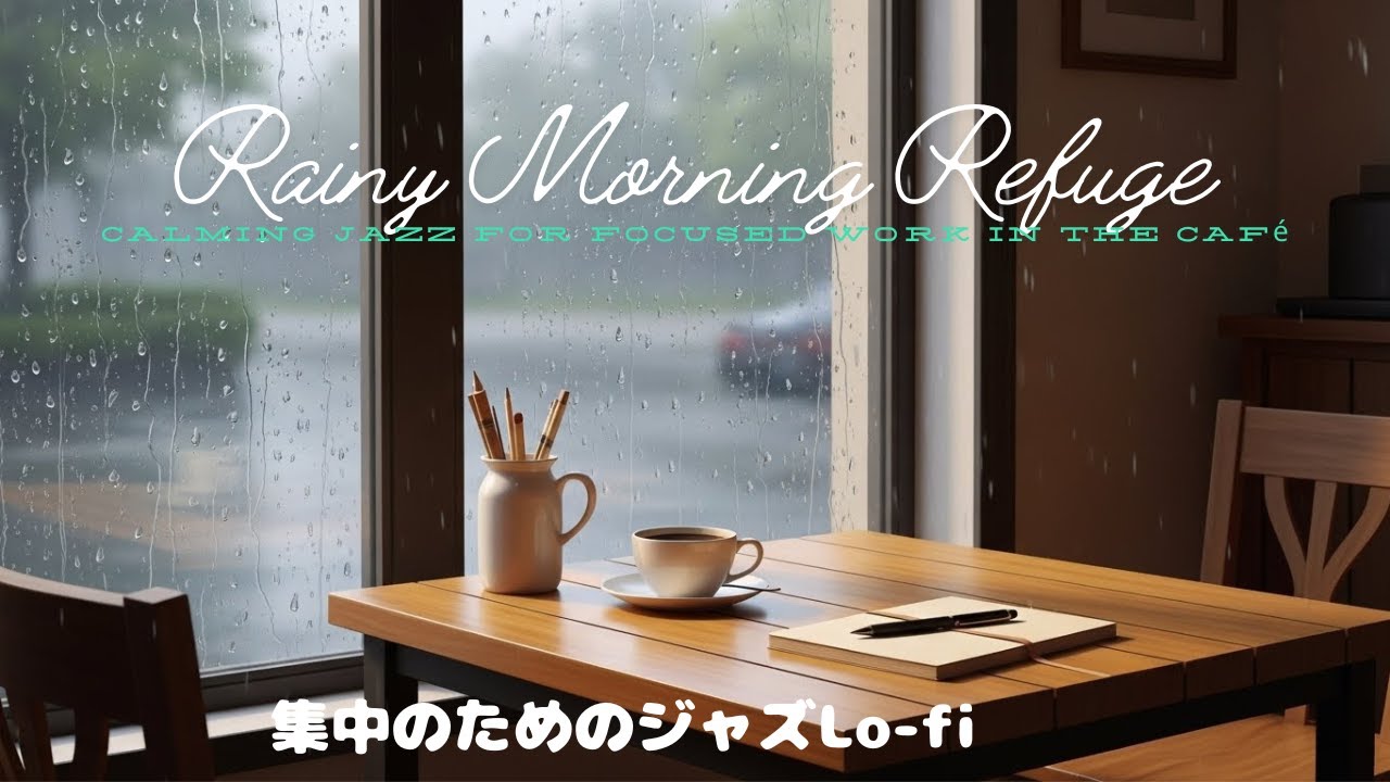 雨の朝のカフェ避難所  集中のためのジャズLo-fi Rainy Morning Refuge: Calming Jazz for Focused Work in the Café