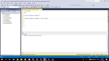 Create Database Collation Thai SQL Server 2017