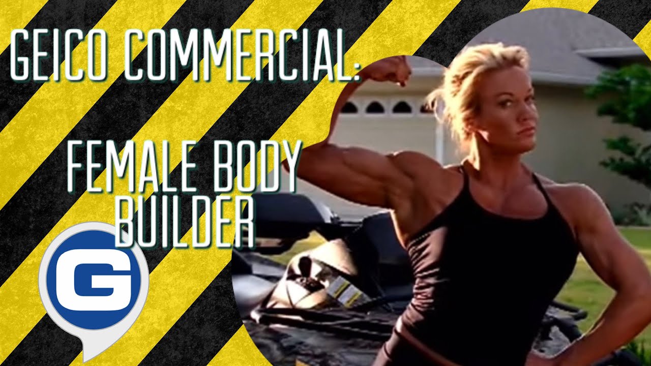 Geico Powersports Commercial Female Body Builder 🦾🚜 YouTube