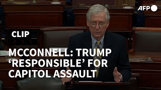 McConnell says Trump 'responsible' for Capitol assault, despite acquittal | AFP