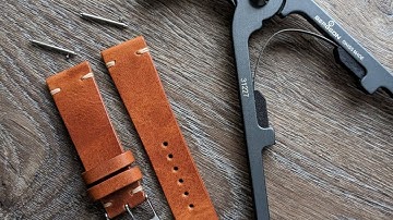 How to put a quick release spring bar on a  regular leather watch strap