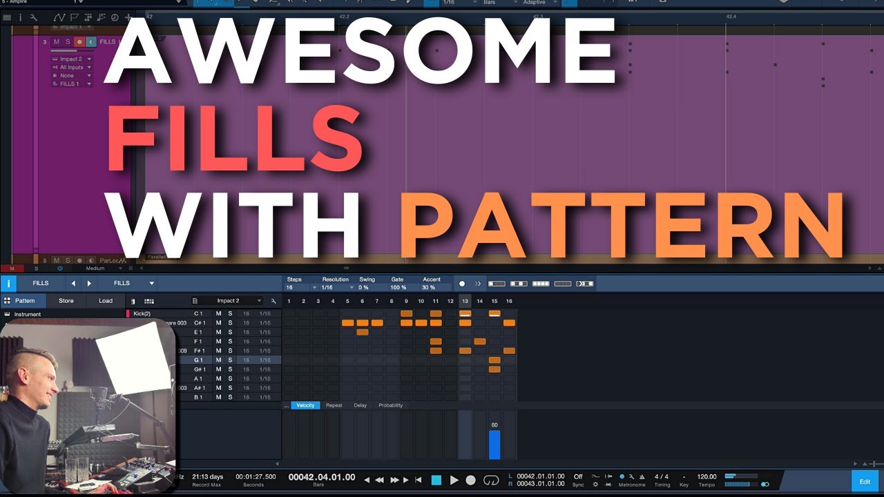 Studio One Pattern Building Drum Fills with Pattern in Studio One - YouTube