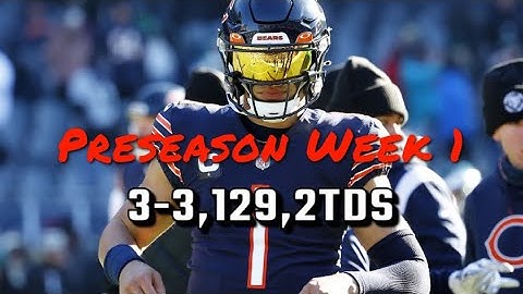 Justin Fields: All Snaps Week 1 Pre
