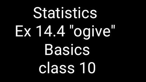 Statistics chapter 14 Exercise 14.4 ogive Basics & introduction cbse class 10 maths #NCERT #INTAMIL