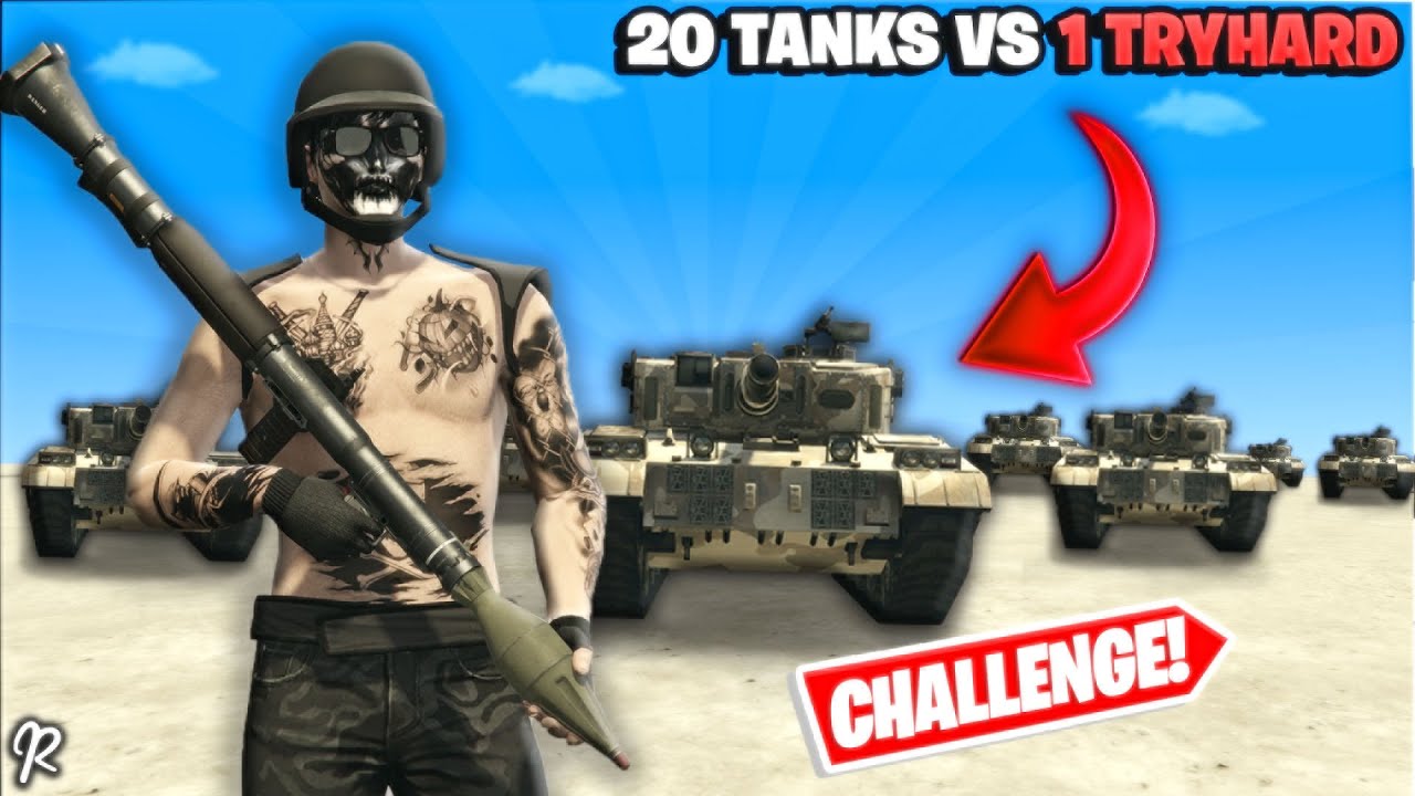 20 Tanks Vs 1 Tryhard..