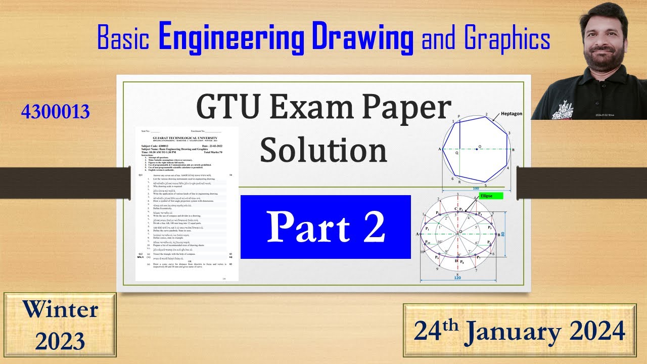 Part 2 GTU Paper Solution| Engg Drg | Exam Jan 2024 |BED & G