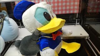 【UFOキャッチャー】500円チャレンジ！このジャンボドナルドを抱き枕にしたいなぁ…。　(I want to hold this big Donald duck as a pillow.)