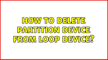 How to delete partition device from loop device?