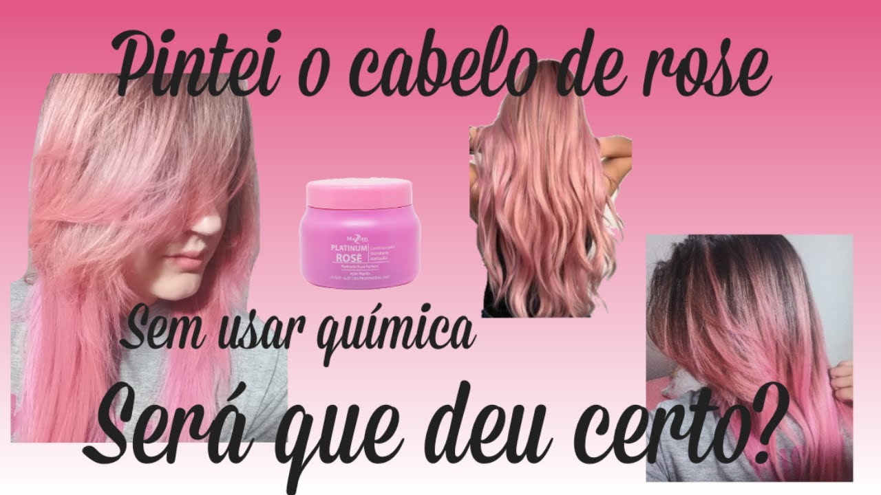 Como pintar o cabelo de rosa /sem danificar o cabelo