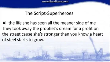 Superheroes lyrics